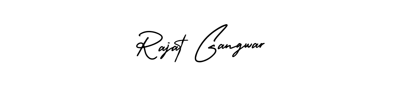 You should practise on your own different ways (AmerikaSignatureDemo-Regular) to write your name (Rajat Gangwar) in signature. don't let someone else do it for you. Rajat Gangwar signature style 3 images and pictures png