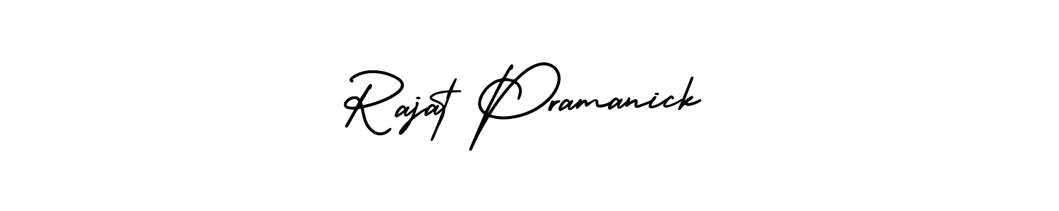 How to make Rajat Pramanick name signature. Use AmerikaSignatureDemo-Regular style for creating short signs online. This is the latest handwritten sign. Rajat Pramanick signature style 3 images and pictures png