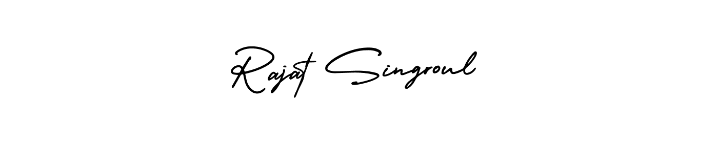 Create a beautiful signature design for name Rajat Singroul. With this signature (AmerikaSignatureDemo-Regular) fonts, you can make a handwritten signature for free. Rajat Singroul signature style 3 images and pictures png