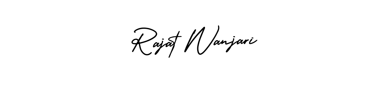 Use a signature maker to create a handwritten signature online. With this signature software, you can design (AmerikaSignatureDemo-Regular) your own signature for name Rajat Wanjari. Rajat Wanjari signature style 3 images and pictures png