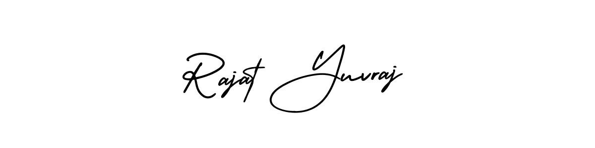 How to make Rajat Yuvraj name signature. Use AmerikaSignatureDemo-Regular style for creating short signs online. This is the latest handwritten sign. Rajat Yuvraj signature style 3 images and pictures png