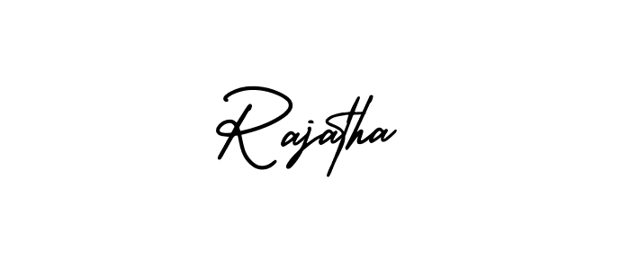 The best way (AmerikaSignatureDemo-Regular) to make a short signature is to pick only two or three words in your name. The name Rajatha include a total of six letters. For converting this name. Rajatha signature style 3 images and pictures png