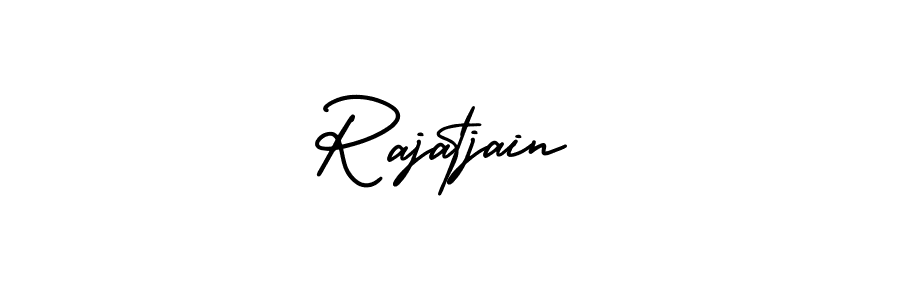 How to make Rajatjain name signature. Use AmerikaSignatureDemo-Regular style for creating short signs online. This is the latest handwritten sign. Rajatjain signature style 3 images and pictures png