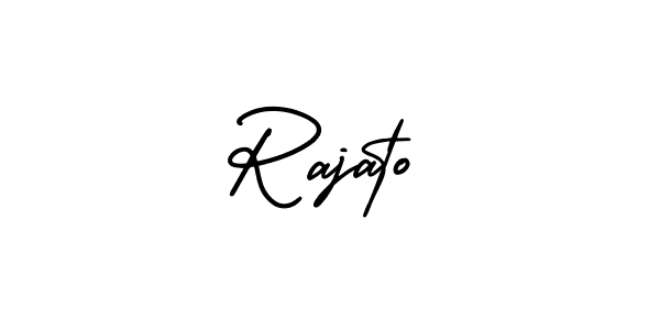 AmerikaSignatureDemo-Regular is a professional signature style that is perfect for those who want to add a touch of class to their signature. It is also a great choice for those who want to make their signature more unique. Get Rajato name to fancy signature for free. Rajato signature style 3 images and pictures png