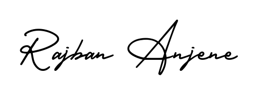 Explore multiple handwriting variations for Rajban Anjene including this stunning AmerikaSignatureDemo-Regular design. Free to use across all platforms. Rajban Anjene signature style 3 images and pictures png
