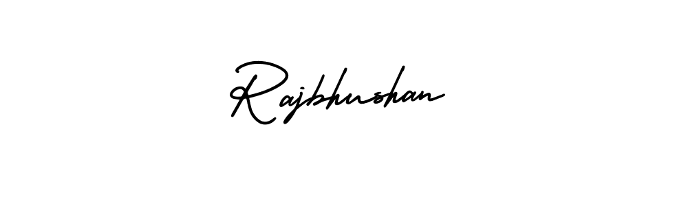 How to make Rajbhushan name signature. Use AmerikaSignatureDemo-Regular style for creating short signs online. This is the latest handwritten sign. Rajbhushan signature style 3 images and pictures png