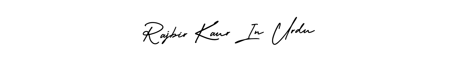Make a beautiful signature design for name Rajbir Kaur In Urdu. With this signature (AmerikaSignatureDemo-Regular) style, you can create a handwritten signature for free. Rajbir Kaur In Urdu signature style 3 images and pictures png
