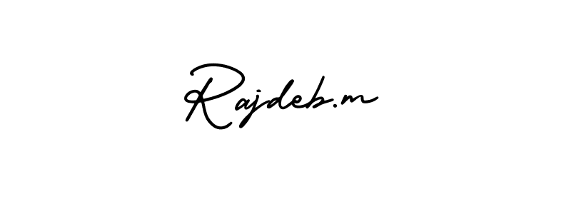 How to make Rajdeb.m signature? AmerikaSignatureDemo-Regular is a professional autograph style. Create handwritten signature for Rajdeb.m name. Rajdeb.m signature style 3 images and pictures png
