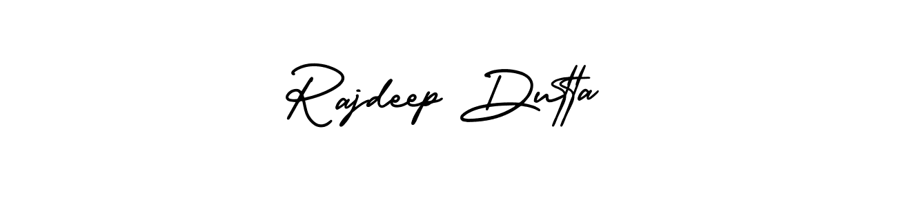 How to make Rajdeep Dutta name signature. Use AmerikaSignatureDemo-Regular style for creating short signs online. This is the latest handwritten sign. Rajdeep Dutta signature style 3 images and pictures png