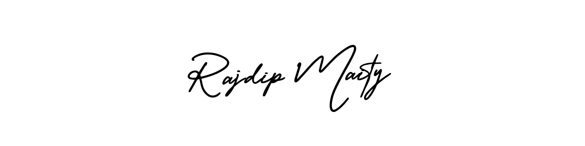 The best way (AmerikaSignatureDemo-Regular) to make a short signature is to pick only two or three words in your name. The name Rajdip Maity include a total of six letters. For converting this name. Rajdip Maity signature style 3 images and pictures png