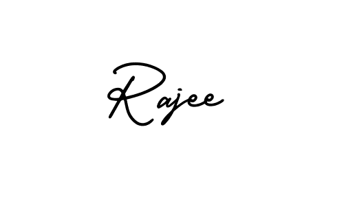 How to make Rajee name signature. Use AmerikaSignatureDemo-Regular style for creating short signs online. This is the latest handwritten sign. Rajee signature style 3 images and pictures png