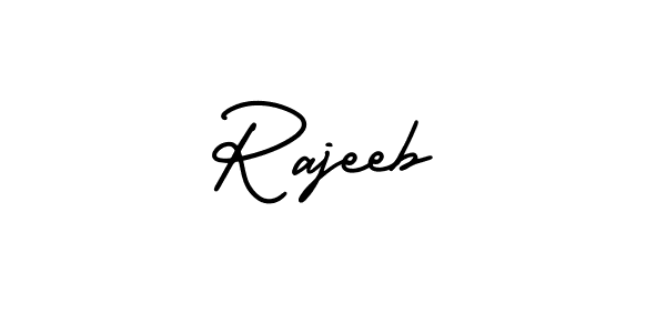 How to Draw Rajeeb signature style? AmerikaSignatureDemo-Regular is a latest design signature styles for name Rajeeb. Rajeeb signature style 3 images and pictures png