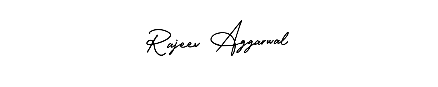 How to make Rajeev Aggarwal name signature. Use AmerikaSignatureDemo-Regular style for creating short signs online. This is the latest handwritten sign. Rajeev Aggarwal signature style 3 images and pictures png