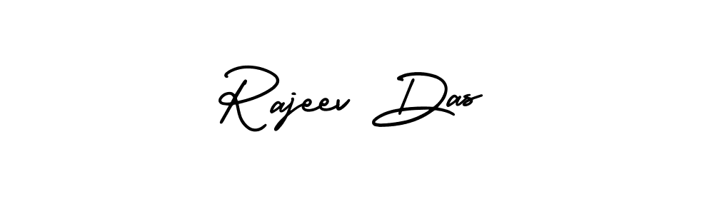 How to make Rajeev Das name signature. Use AmerikaSignatureDemo-Regular style for creating short signs online. This is the latest handwritten sign. Rajeev Das signature style 3 images and pictures png