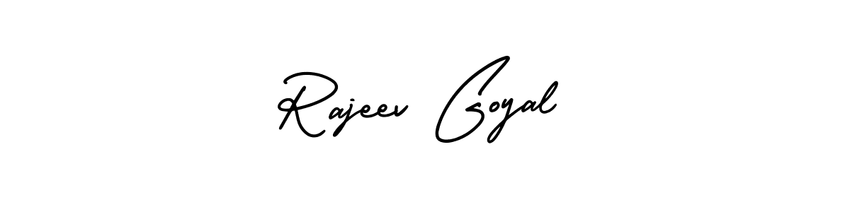Make a beautiful signature design for name Rajeev Goyal. With this signature (AmerikaSignatureDemo-Regular) style, you can create a handwritten signature for free. Rajeev Goyal signature style 3 images and pictures png