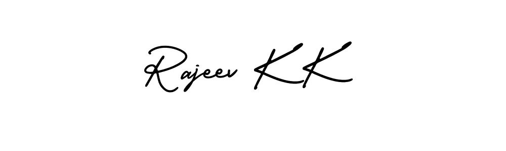 Rajeev K K stylish signature style. Best Handwritten Sign (AmerikaSignatureDemo-Regular) for my name. Handwritten Signature Collection Ideas for my name Rajeev K K. Rajeev K K signature style 3 images and pictures png