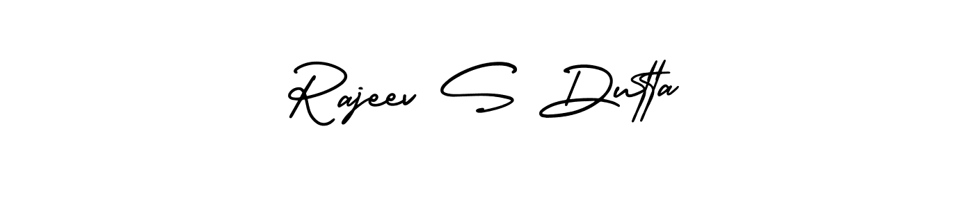 How to make Rajeev S Dutta signature? AmerikaSignatureDemo-Regular is a professional autograph style. Create handwritten signature for Rajeev S Dutta name. Rajeev S Dutta signature style 3 images and pictures png