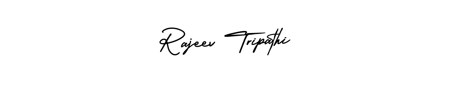 This is the best signature style for the Rajeev Tripathi name. Also you like these signature font (AmerikaSignatureDemo-Regular). Mix name signature. Rajeev Tripathi signature style 3 images and pictures png