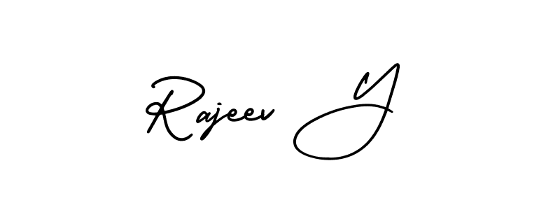 Also we have Rajeev Y name is the best signature style. Create professional handwritten signature collection using AmerikaSignatureDemo-Regular autograph style. Rajeev Y signature style 3 images and pictures png