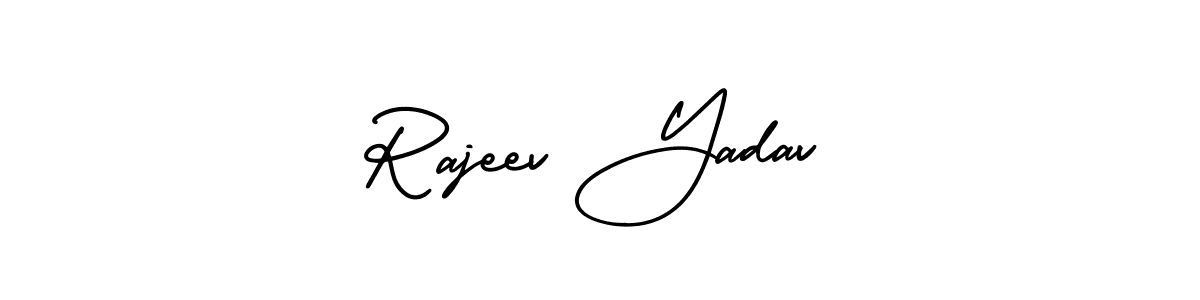 Use a signature maker to create a handwritten signature online. With this signature software, you can design (AmerikaSignatureDemo-Regular) your own signature for name Rajeev Yadav. Rajeev Yadav signature style 3 images and pictures png