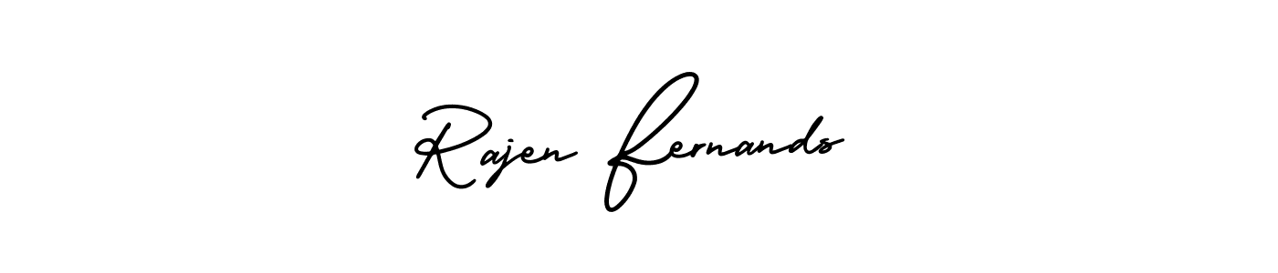 You can use this online signature creator to create a handwritten signature for the name Rajen Fernands. This is the best online autograph maker. Rajen Fernands signature style 3 images and pictures png