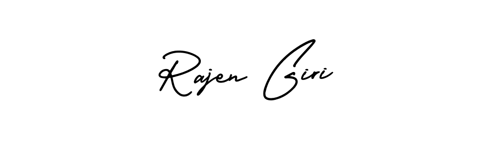 How to Draw Rajen Giri signature style? AmerikaSignatureDemo-Regular is a latest design signature styles for name Rajen Giri. Rajen Giri signature style 3 images and pictures png