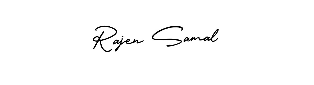 Similarly AmerikaSignatureDemo-Regular is the best handwritten signature design. Signature creator online .You can use it as an online autograph creator for name Rajen Samal. Rajen Samal signature style 3 images and pictures png