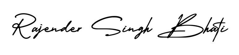 The AmerikaSignatureDemo-Regular lettering style adds unique flourish to name Rajender Singh Bhati. Stand out with a custom digital autograph made in seconds. Rajender Singh Bhati signature style 3 images and pictures png