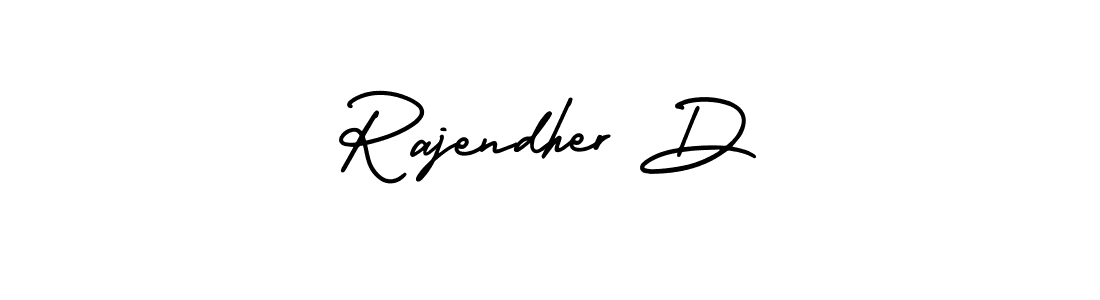 How to Draw Rajendher D signature style? AmerikaSignatureDemo-Regular is a latest design signature styles for name Rajendher D. Rajendher D signature style 3 images and pictures png