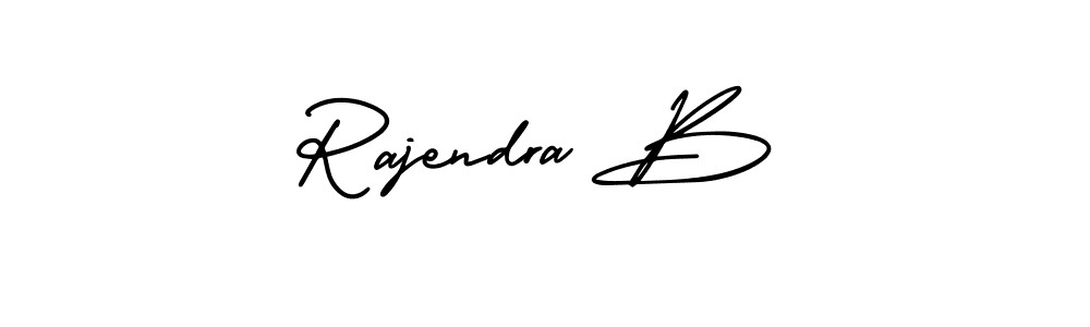 Rajendra B stylish signature style. Best Handwritten Sign (AmerikaSignatureDemo-Regular) for my name. Handwritten Signature Collection Ideas for my name Rajendra B. Rajendra B signature style 3 images and pictures png
