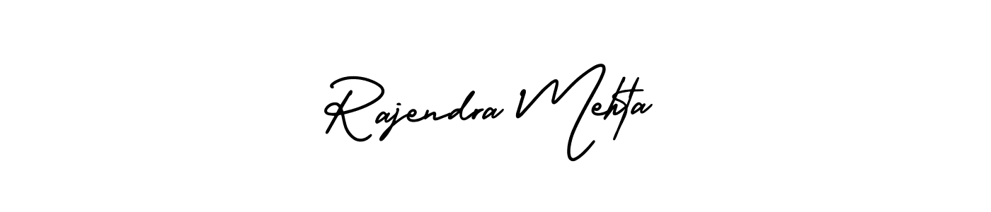 The best way (AmerikaSignatureDemo-Regular) to make a short signature is to pick only two or three words in your name. The name Rajendra Mehta include a total of six letters. For converting this name. Rajendra Mehta signature style 3 images and pictures png