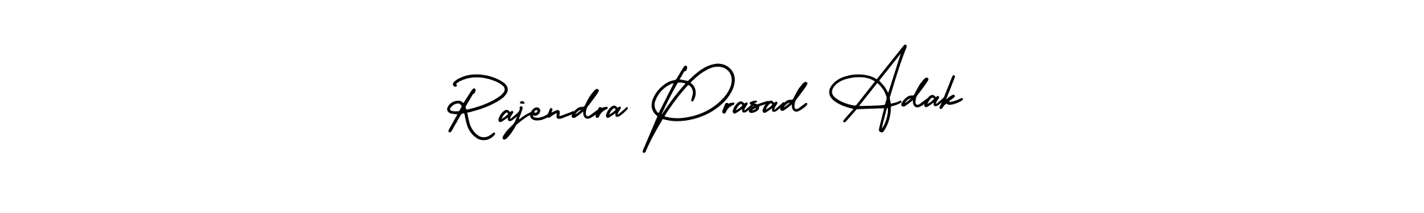 How to make Rajendra Prasad Adak name signature. Use AmerikaSignatureDemo-Regular style for creating short signs online. This is the latest handwritten sign. Rajendra Prasad Adak signature style 3 images and pictures png