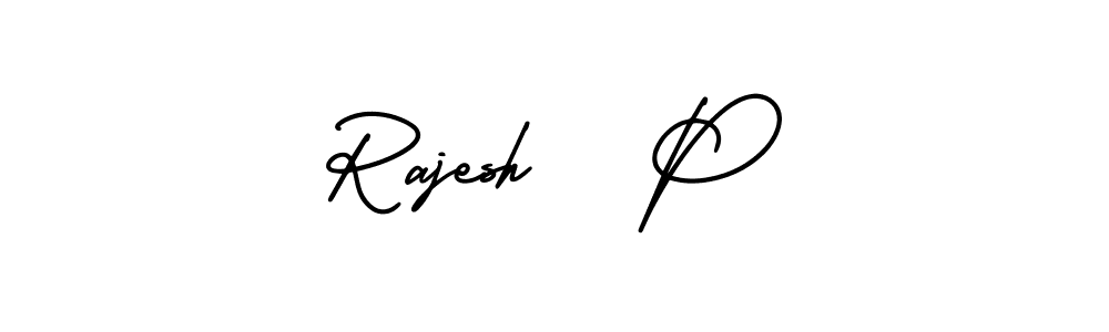 AmerikaSignatureDemo-Regular is a professional signature style that is perfect for those who want to add a touch of class to their signature. It is also a great choice for those who want to make their signature more unique. Get Rajesh   P name to fancy signature for free. Rajesh   P signature style 3 images and pictures png
