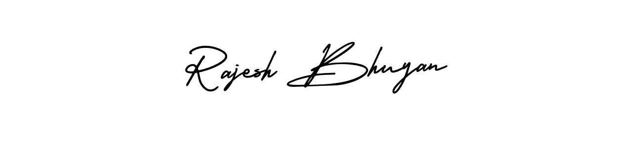 AmerikaSignatureDemo-Regular is a professional signature style that is perfect for those who want to add a touch of class to their signature. It is also a great choice for those who want to make their signature more unique. Get Rajesh Bhuyan name to fancy signature for free. Rajesh Bhuyan signature style 3 images and pictures png