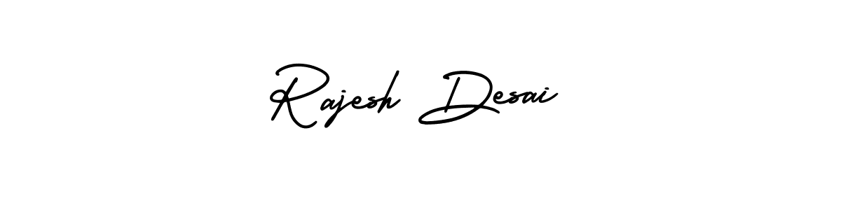 Make a beautiful signature design for name Rajesh Desai. With this signature (AmerikaSignatureDemo-Regular) style, you can create a handwritten signature for free. Rajesh Desai signature style 3 images and pictures png