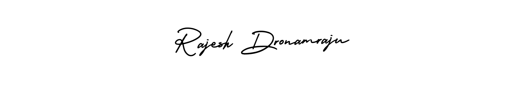 It looks lik you need a new signature style for name Rajesh Dronamraju. Design unique handwritten (AmerikaSignatureDemo-Regular) signature with our free signature maker in just a few clicks. Rajesh Dronamraju signature style 3 images and pictures png