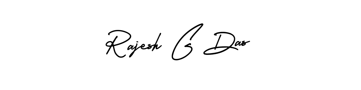 How to make Rajesh G Das name signature. Use AmerikaSignatureDemo-Regular style for creating short signs online. This is the latest handwritten sign. Rajesh G Das signature style 3 images and pictures png