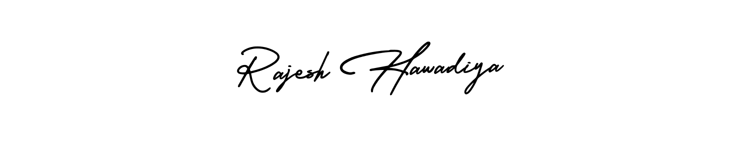Make a beautiful signature design for name Rajesh Hawadiya. With this signature (AmerikaSignatureDemo-Regular) style, you can create a handwritten signature for free. Rajesh Hawadiya signature style 3 images and pictures png