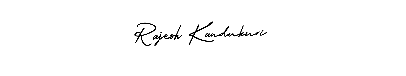 Use a signature maker to create a handwritten signature online. With this signature software, you can design (AmerikaSignatureDemo-Regular) your own signature for name Rajesh Kandukuri. Rajesh Kandukuri signature style 3 images and pictures png