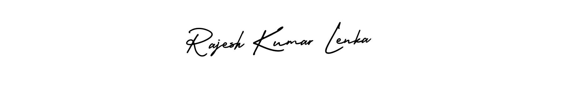 How to make Rajesh Kumar Lenka name signature. Use AmerikaSignatureDemo-Regular style for creating short signs online. This is the latest handwritten sign. Rajesh Kumar Lenka signature style 3 images and pictures png