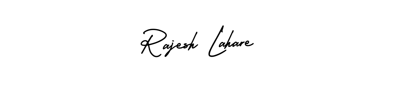 AmerikaSignatureDemo-Regular is a professional signature style that is perfect for those who want to add a touch of class to their signature. It is also a great choice for those who want to make their signature more unique. Get Rajesh Lahare name to fancy signature for free. Rajesh Lahare signature style 3 images and pictures png