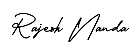A timeless handwritten aesthetic for Rajesh Nanda. The AmerikaSignatureDemo-Regular font gives your signature a handcrafted feel with natural curves. Rajesh Nanda signature style 3 images and pictures png