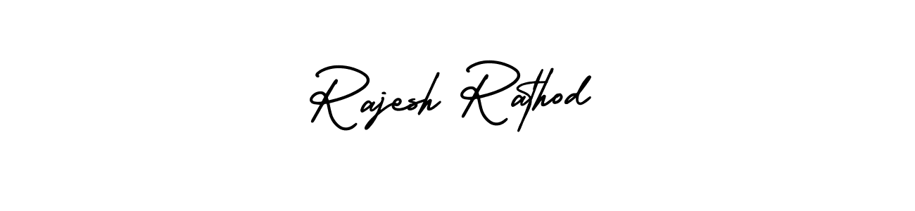 Design your own signature with our free online signature maker. With this signature software, you can create a handwritten (AmerikaSignatureDemo-Regular) signature for name Rajesh Rathod. Rajesh Rathod signature style 3 images and pictures png