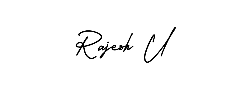 Best and Professional Signature Style for Rajesh U. AmerikaSignatureDemo-Regular Best Signature Style Collection. Rajesh U signature style 3 images and pictures png