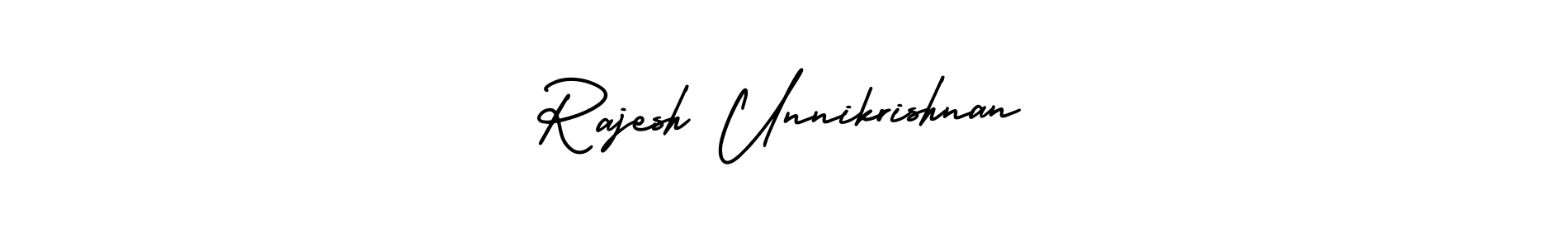Make a beautiful signature design for name Rajesh Unnikrishnan. Use this online signature maker to create a handwritten signature for free. Rajesh Unnikrishnan signature style 3 images and pictures png