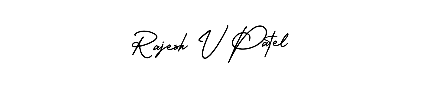 Create a beautiful signature design for name Rajesh V Patel. With this signature (AmerikaSignatureDemo-Regular) fonts, you can make a handwritten signature for free. Rajesh V Patel signature style 3 images and pictures png