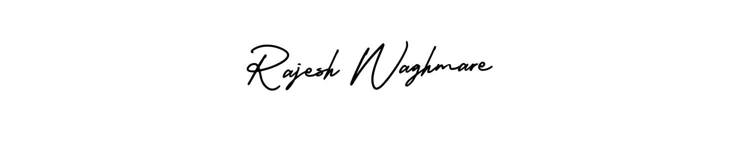 The best way (AmerikaSignatureDemo-Regular) to make a short signature is to pick only two or three words in your name. The name Rajesh Waghmare include a total of six letters. For converting this name. Rajesh Waghmare signature style 3 images and pictures png