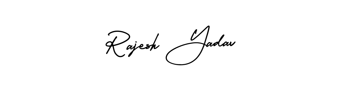 AmerikaSignatureDemo-Regular is a professional signature style that is perfect for those who want to add a touch of class to their signature. It is also a great choice for those who want to make their signature more unique. Get Rajesh Yadav name to fancy signature for free. Rajesh Yadav signature style 3 images and pictures png