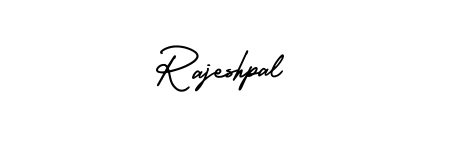 How to make Rajeshpal name signature. Use AmerikaSignatureDemo-Regular style for creating short signs online. This is the latest handwritten sign. Rajeshpal signature style 3 images and pictures png