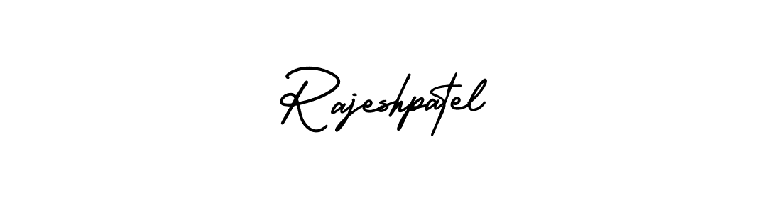 How to Draw Rajeshpatel signature style? AmerikaSignatureDemo-Regular is a latest design signature styles for name Rajeshpatel. Rajeshpatel signature style 3 images and pictures png